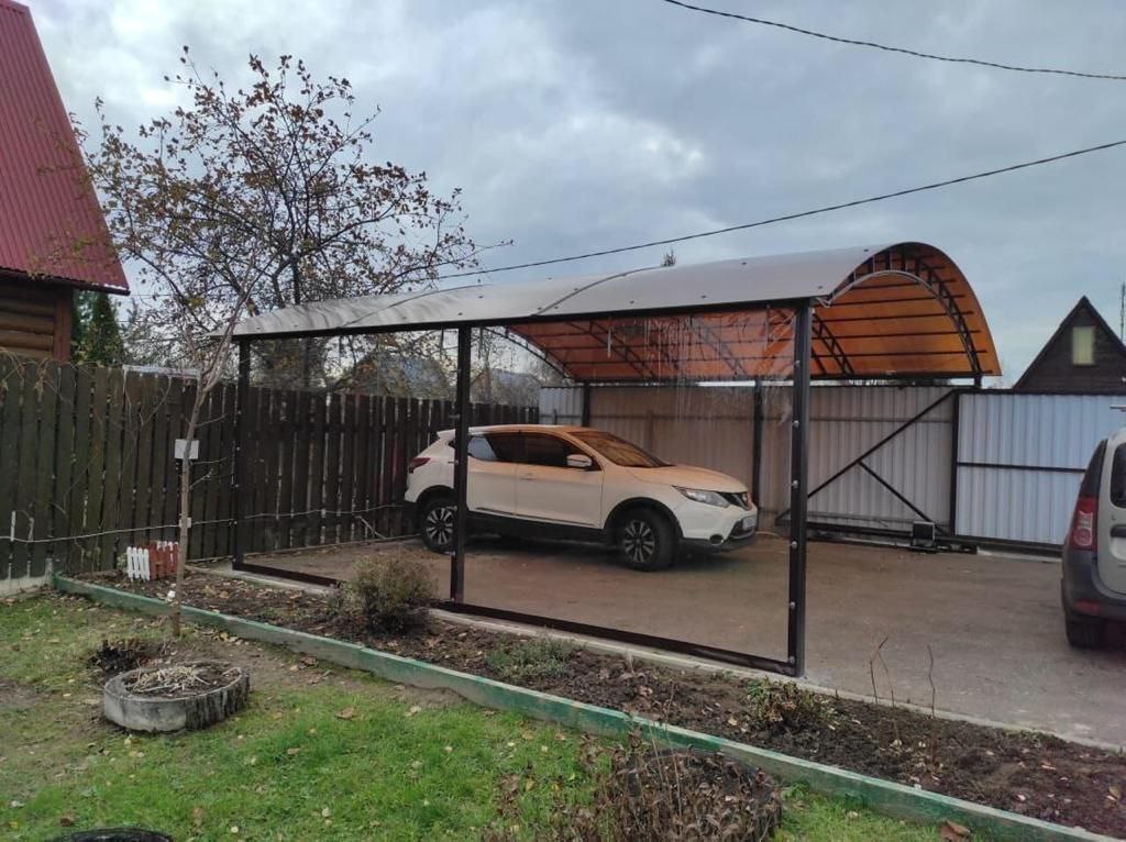 Прозрачные шторы ПВХ для навеса под автомобиль в посёлке Кратово